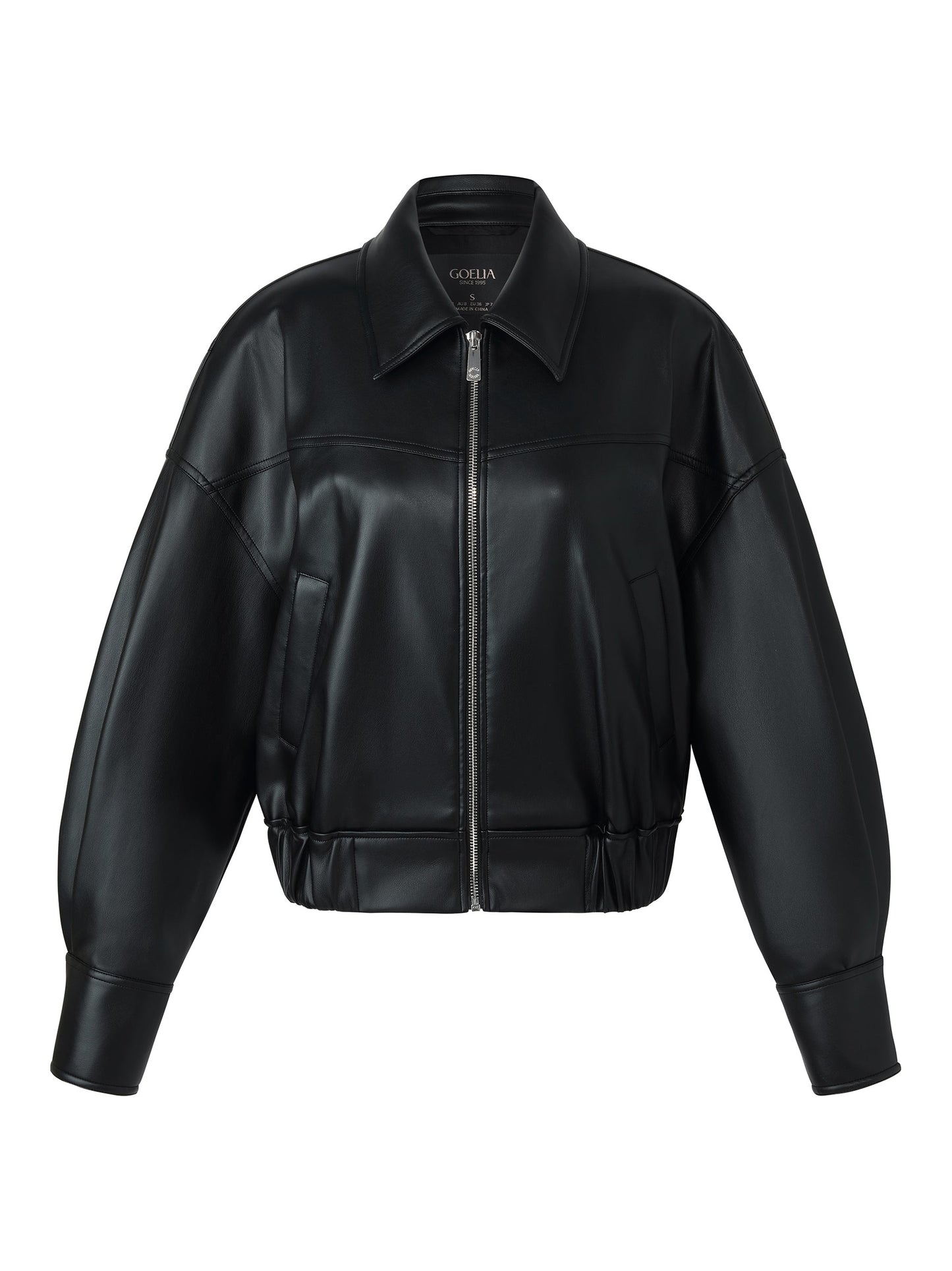PU Leather Zip-Up Women Jacket