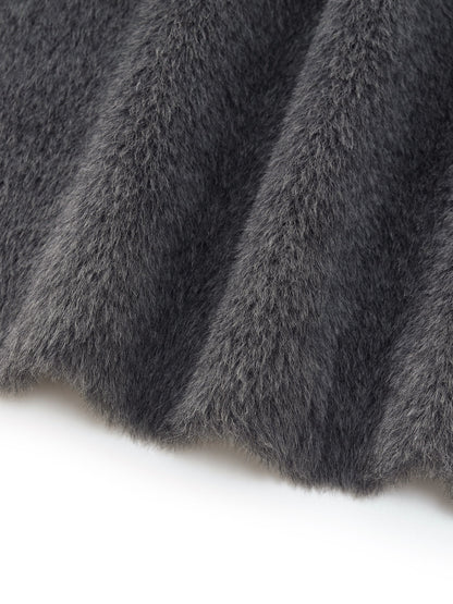 Brushed Alpaca Wool Blend Unisex Overcoat