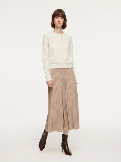 100% Wool Embroidered Women Cardigan