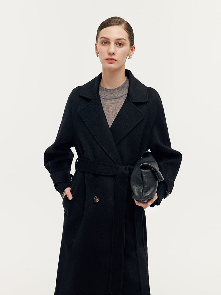 Cashmere And Wool Unisex Wrap Coat