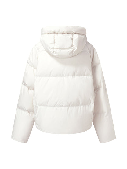 Hooded Zip-Up Goose Down Jacket
