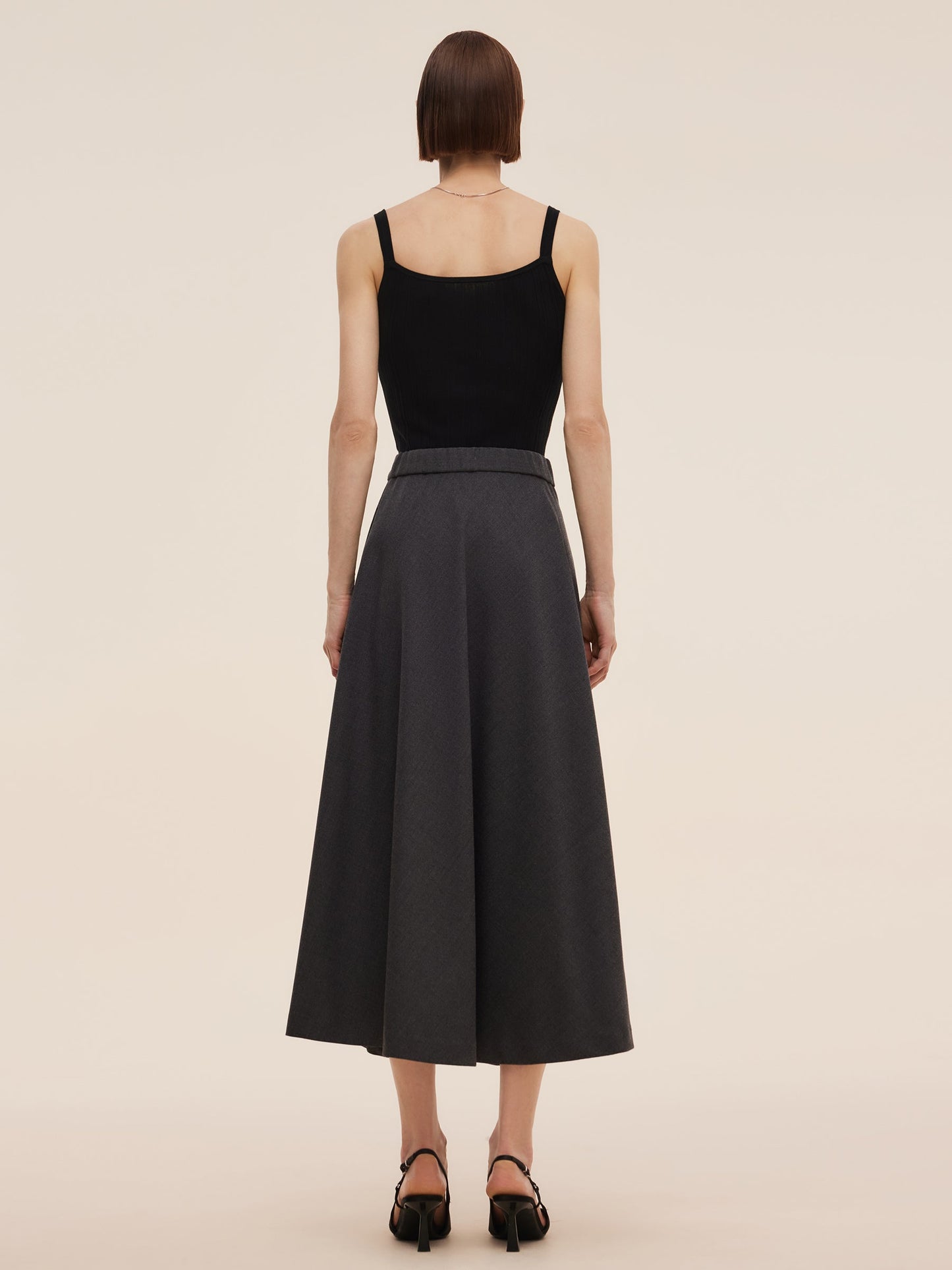 Worsted Wool Blend A-Line Women Skirt