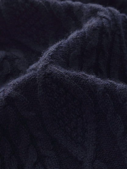 Wool Blend Contrast Trim Women Cardigan