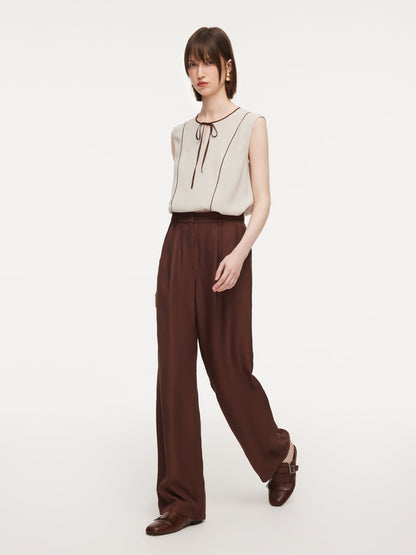 Tencel Acetate Linen Blend Women Pants