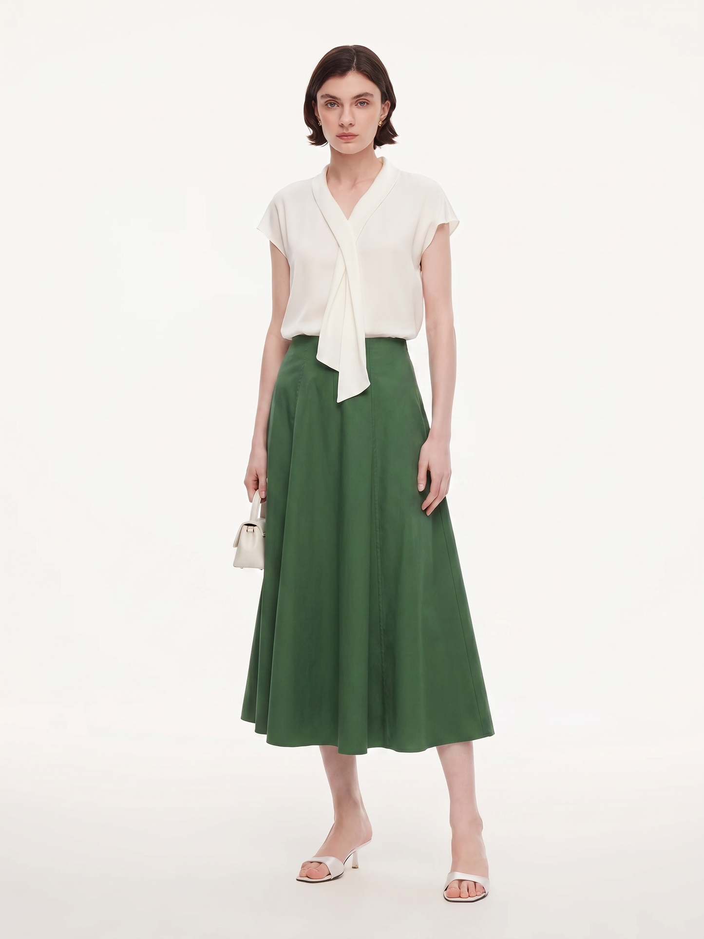 Cotton Blend A-Line Women Skirt