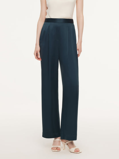 Triacetate Blend Women Straight Leg Pants