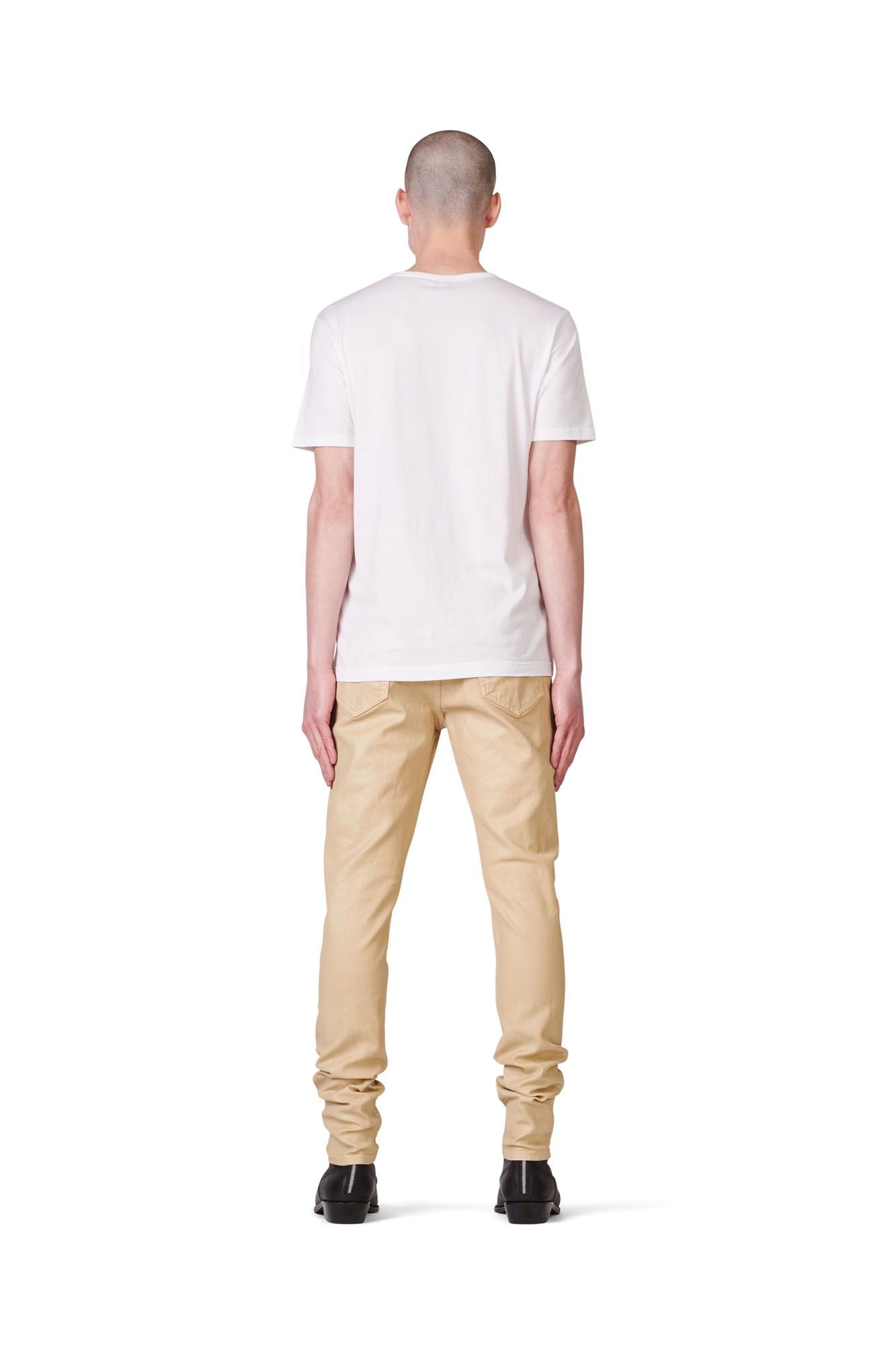 P001 LOW RISE SKINNY JEAN - Leathered Ecru